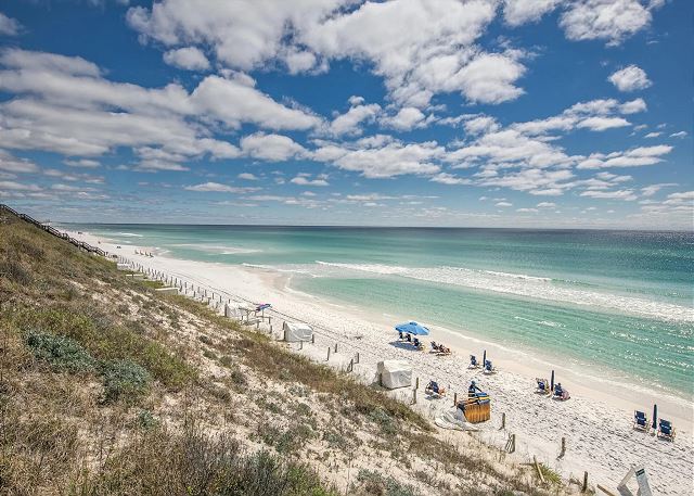 Adagio's private Gulf-front beach at Adagio 30A, home of Palmera