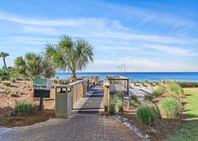 Private beach access at Adagio 30A, home of Palmera