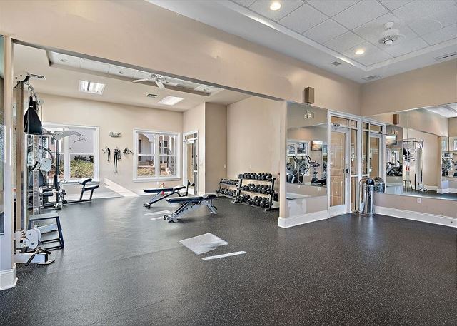 Strength room at Adagio 30A, home of Palmera