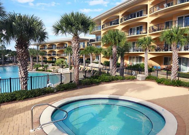 Hot tub at Adagio 30A, home of Palmera