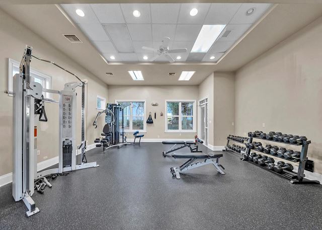 Fitness center at Adagio 30A, home of Palmera