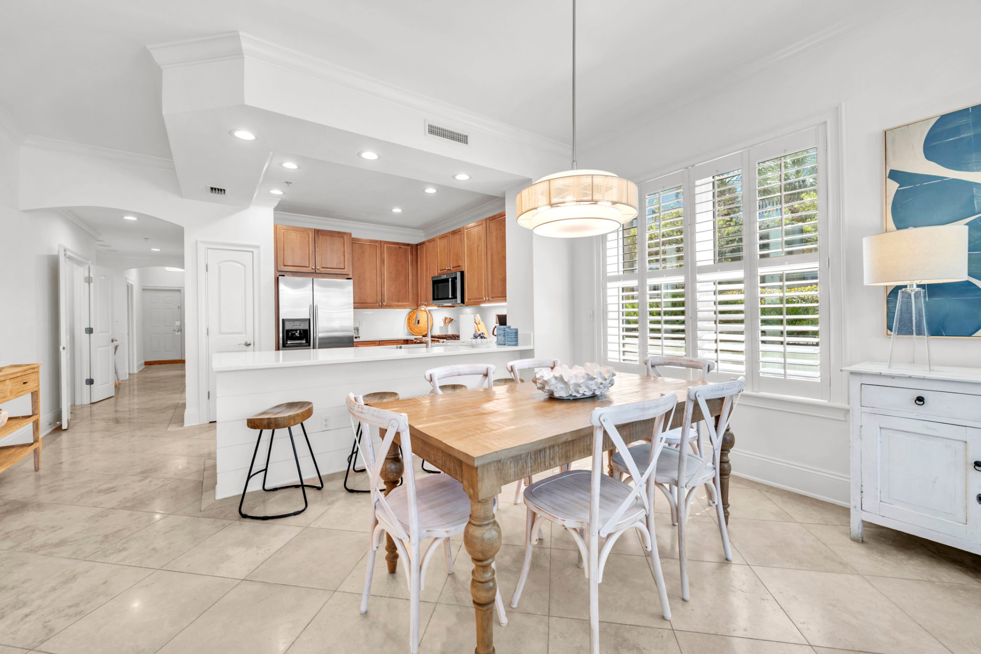 Dining and kitchen at Palmera at Adagio 30A