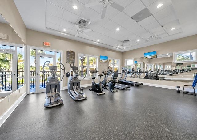 Fitness center at Adagio 30A, home of Palmera