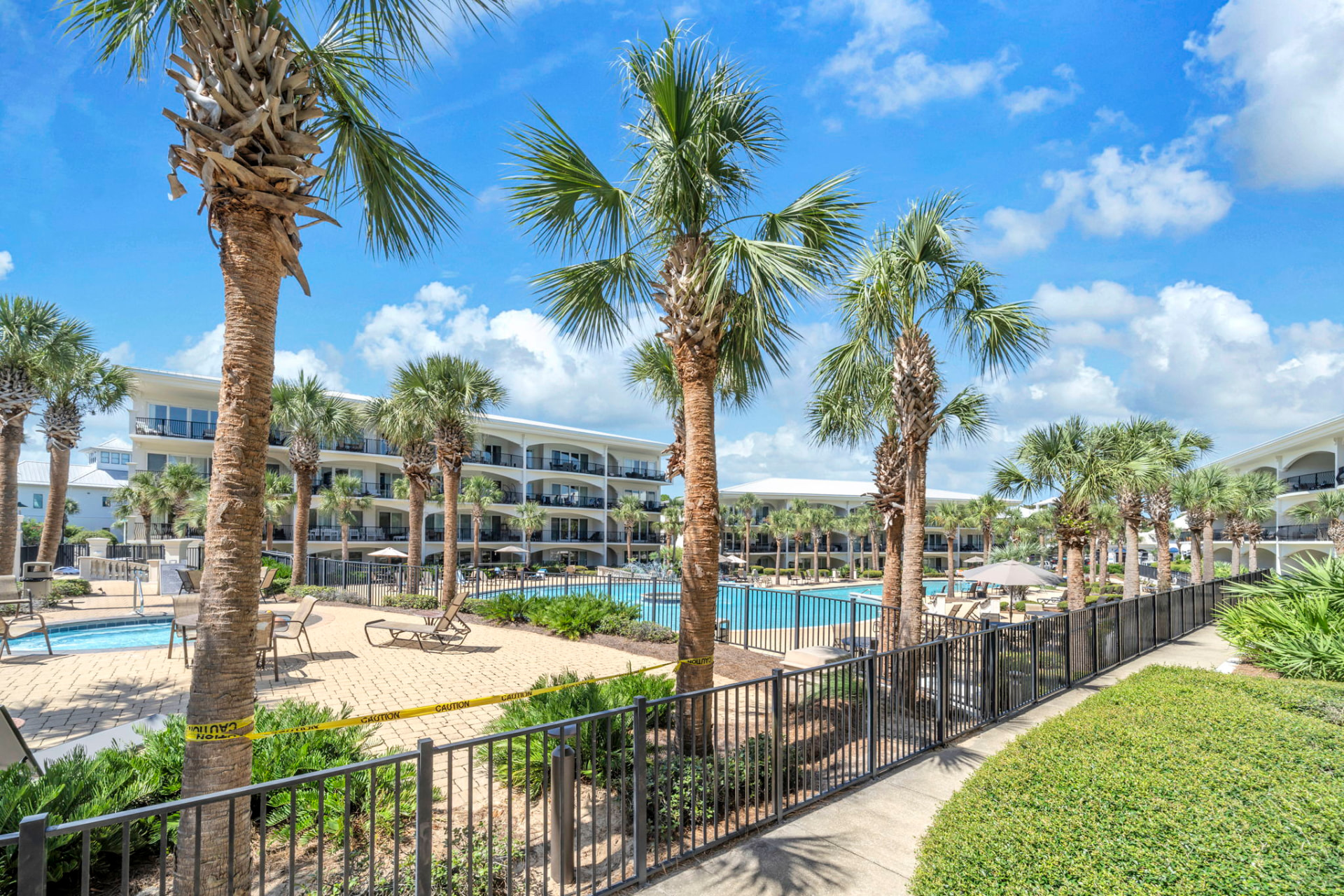 Adagio's Gulf-front pool and private beach in Blue Mountain Beach