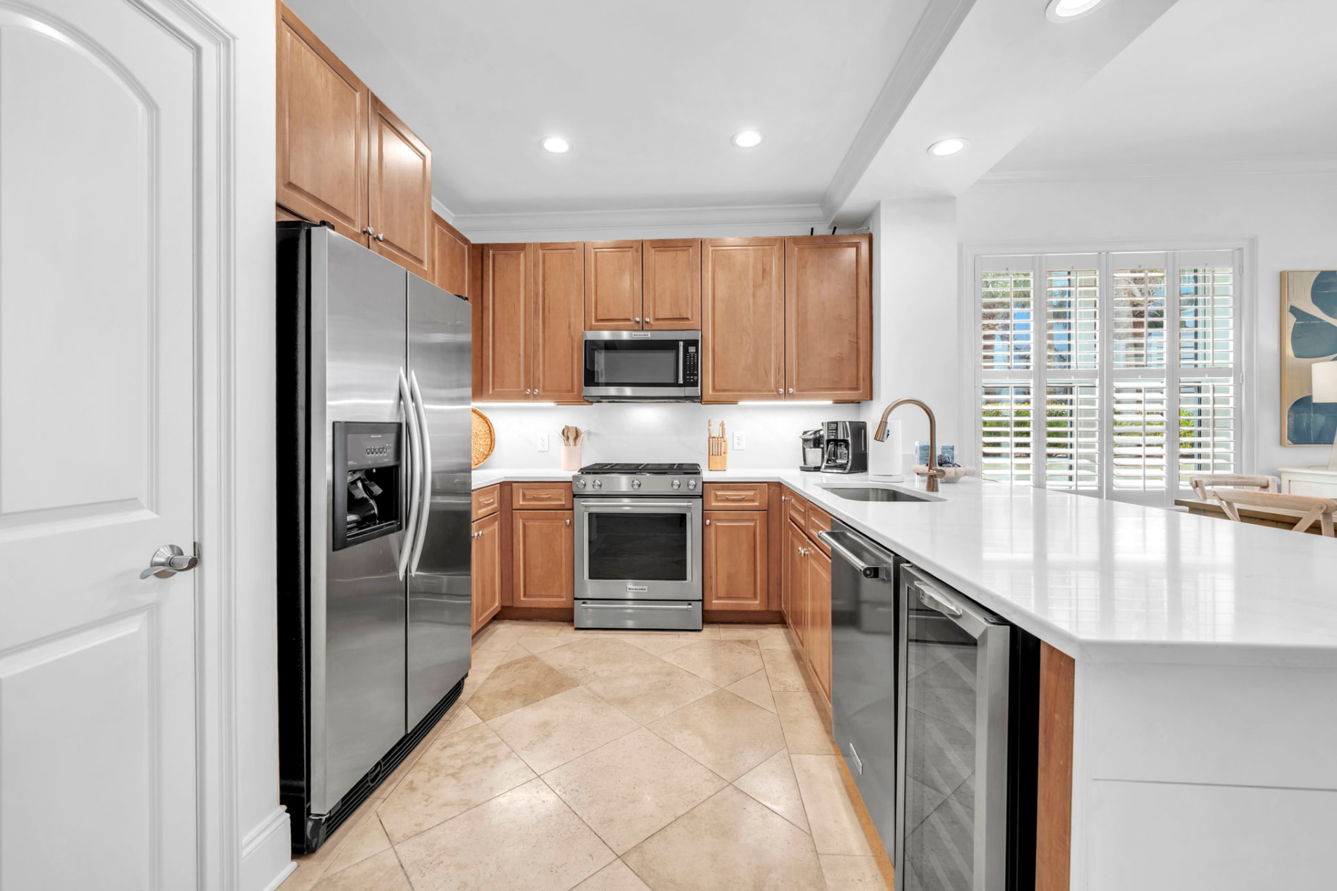 Renovated kitchen at Palmera at Adagio 30A